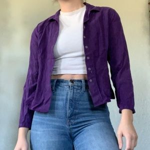 purple button-up